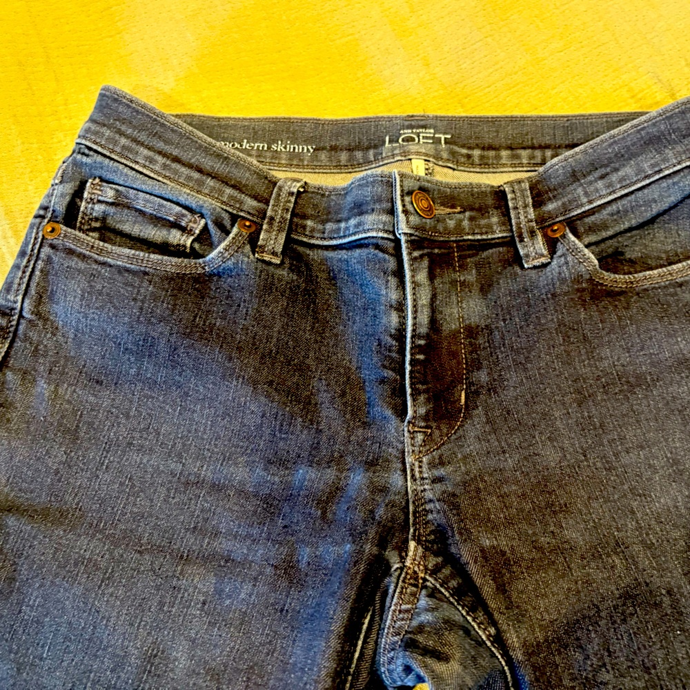 LOFT Women's Deep Indigo Skinny Jeans